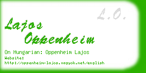 lajos oppenheim business card
